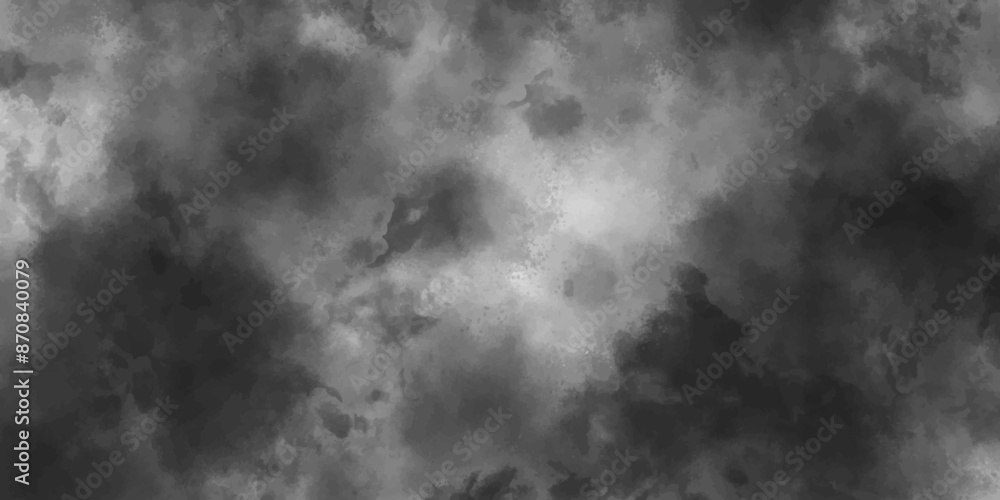 Poster Abstract Steam Mist Fog and Dust Particles Crafting an Intriguing Texture of Smoke on transparent Background. Smoke and powder overlay Effects. Dark storm clouds in sky.