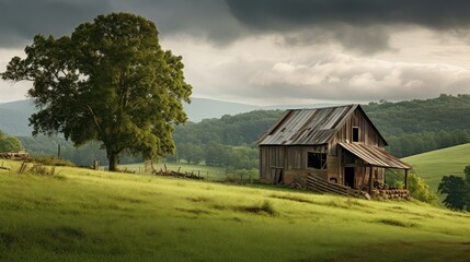 Obraz premium tall gray barnwood