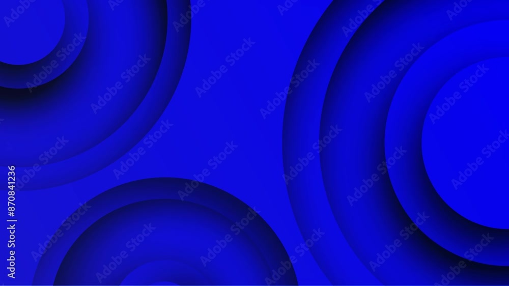 Poster abstract blue background for intro, blur background for your video, introduction, circles and shadow