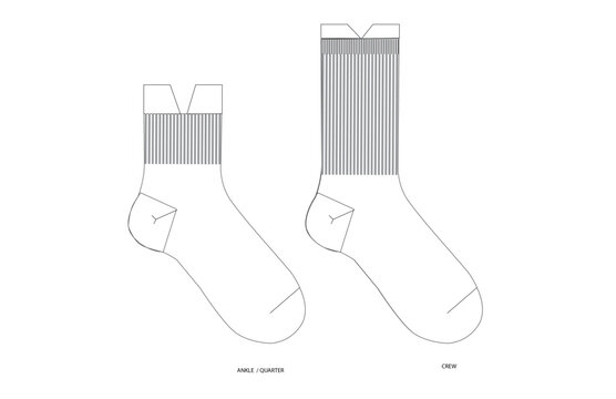 Sock template performance double tab 