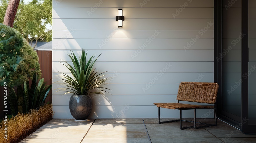 Wall mural geometric front porch light