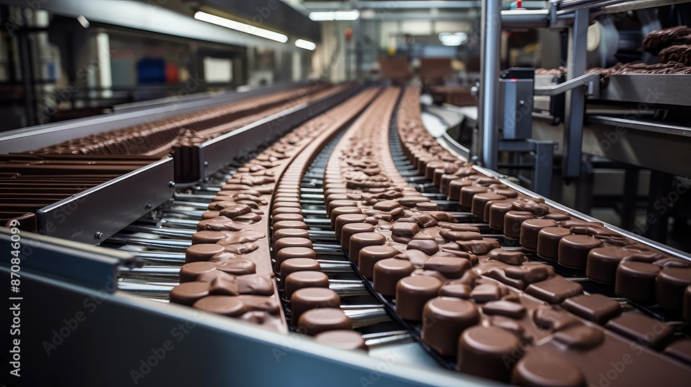 Poster truffles food conveyor belt