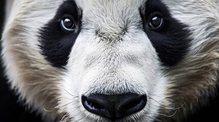 Obraz premium Close-Up Portrait of a Panda's Face