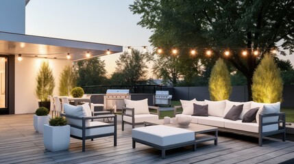 Fototapeta premium contemporary outdoor lighting