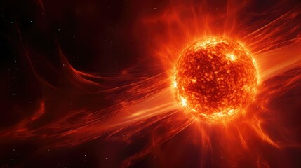 orange red giant star