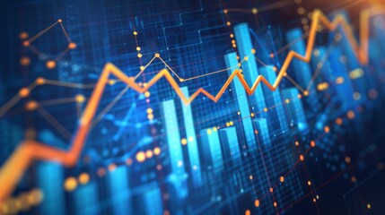 Obraz premium Abstract financial chart background