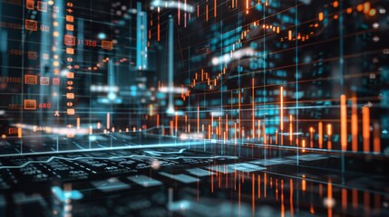 Fototapeta premium Abstract Financial Data Background.