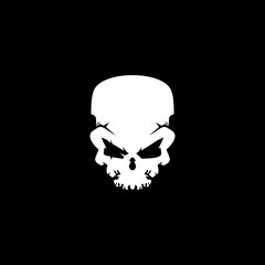 Cool skull logo. Skull vector illustration.