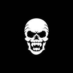 Cool skull logo. Skull vector illustration.