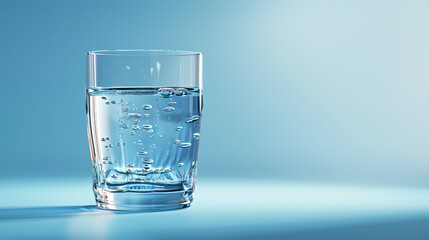 A glass of water on the table