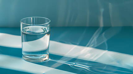 A glass of water on the table