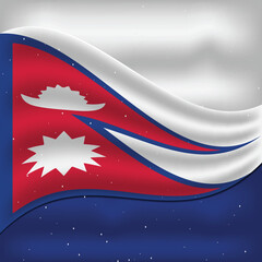 Nepal Flag Vector Design Template