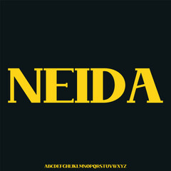 NEIDA LUXURY AND ELEGANT FONT ALPHABET VECTOR