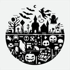 Hauntingly Happy Halloween Beware! It's Halloween A jack-o'-lantern with a mischievous grin and the text "Happy Halloween" carved into it.