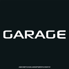 bold futuristic unique font vector