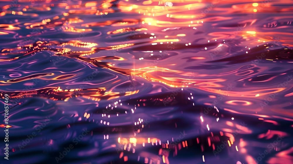Aufkleber mesmerizing abstract patterns of light and water reflections
