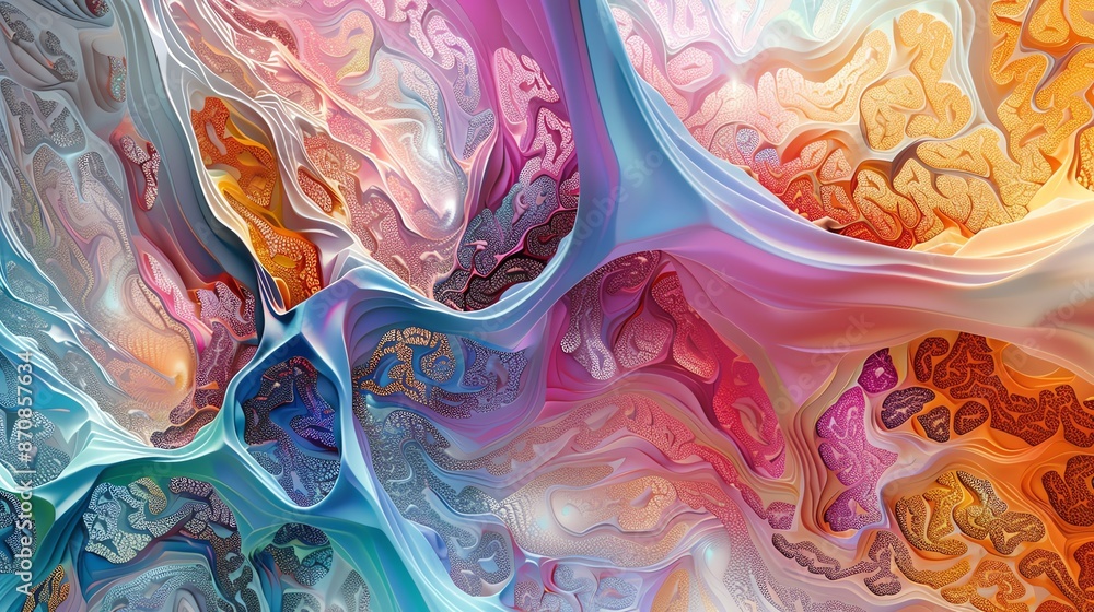 Poster abstract colorful swirl pattern with vibrant hues and fluid shapes. perfect for backgrounds, design 