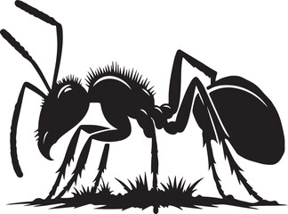 Ant silhouette vector art illustration