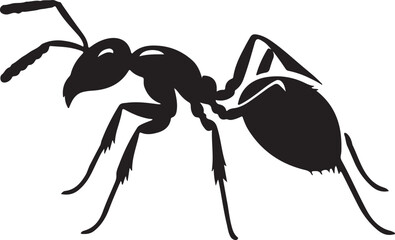 Ant silhouette vector art illustration