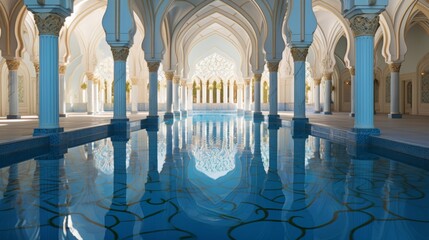 Exquisite 3d mosque relief wallpaper   elegant mural for captivating wall art to enhance your space