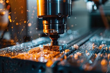 CNC milling machine cuts injection mold parts, mold and mold manufacturing process.