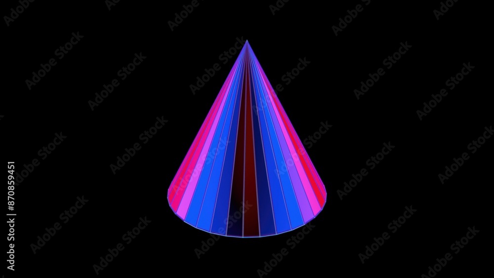 Poster 3d colorful pyramid. computer generated render