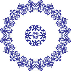 Islamic ornament vector, persian motiff. Asian floral designs. Abstract Asian elements of the national pattern of the ancient nomads of the Kazakhs, Kyrgyz, Mongols, Tatars, Uzbeks, Tajiks