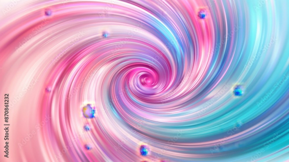 Aufkleber vibrant abstract swirl with pink and blue hues, creating a dynamic and dreamy effect, ideal for back