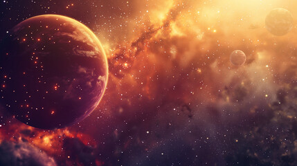 planet with space in galaxy