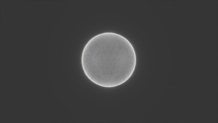Grid white sphere. Computer generated 3d render