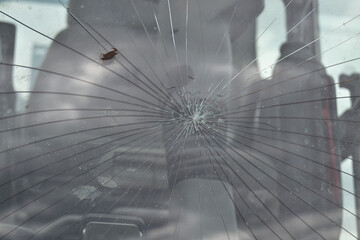 broken glass window