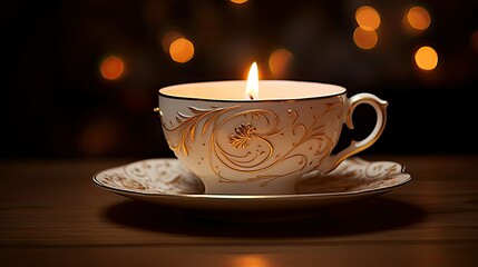 Fototapeta premium porcelain tea light