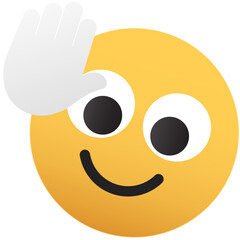 Hello waving emoji