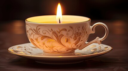 Fototapeta premium cup tea light