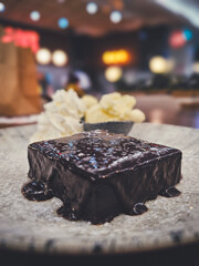 chocolate cake with nuts