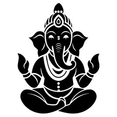 lord Ganesh logo icon Vector Illustration 