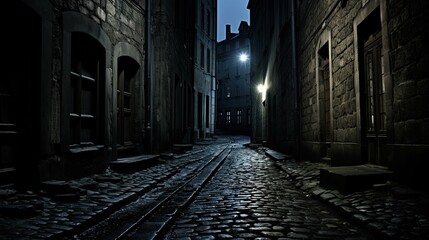 Obraz premium dilapidated dark streets