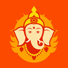 lord Ganesh logo icon Vector Illustration 