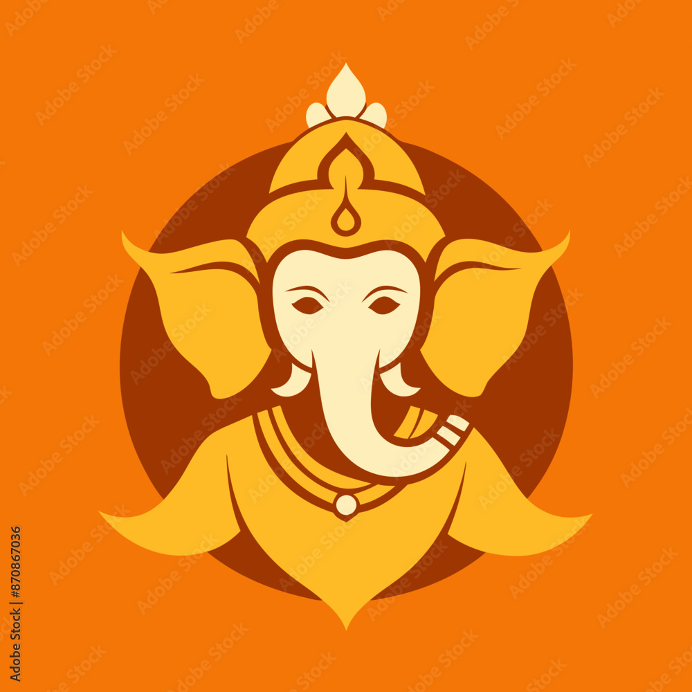 Canvas Prints lord Ganesh logo icon Vector Illustration 