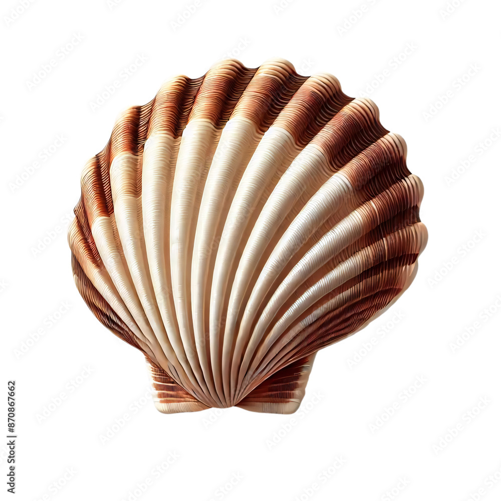 Poster a illustration of a seashell similar to the one shown in the image on a transparent background, with