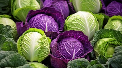 Obraz premium stall agriculture cabbage vegetable