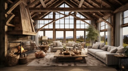 Obraz premium home wood timber frame