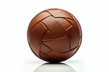 Vintage Leather Ball with Intricate Pattern, Perfect for Sports Enthusiasts and Collectors. Generative AI