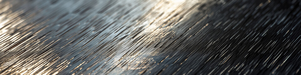 Obraz premium Abstract Close Up of Gleaming Metal Surface with Textured Brush Strokes