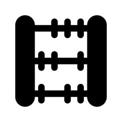 abacus glyph icon