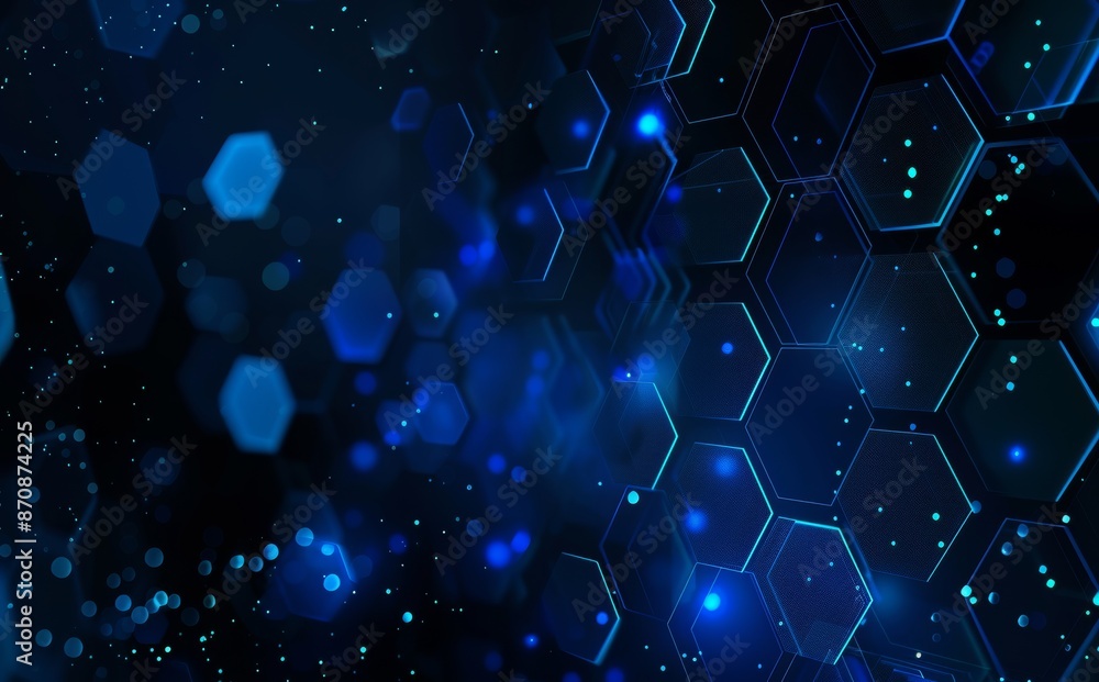 Poster design hexagon pattern in modern abstract style