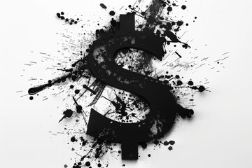 A simple black and white image of the dollar sign