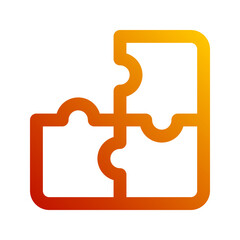 Obraz premium puzzle gradient icon