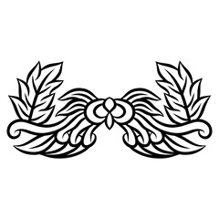 illustration of swirl floral ornament pattern