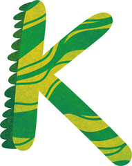 Alphabet 'K' Letter Dinosaur. Engaging and Educational Wall Art for Kids' Learning and Decor